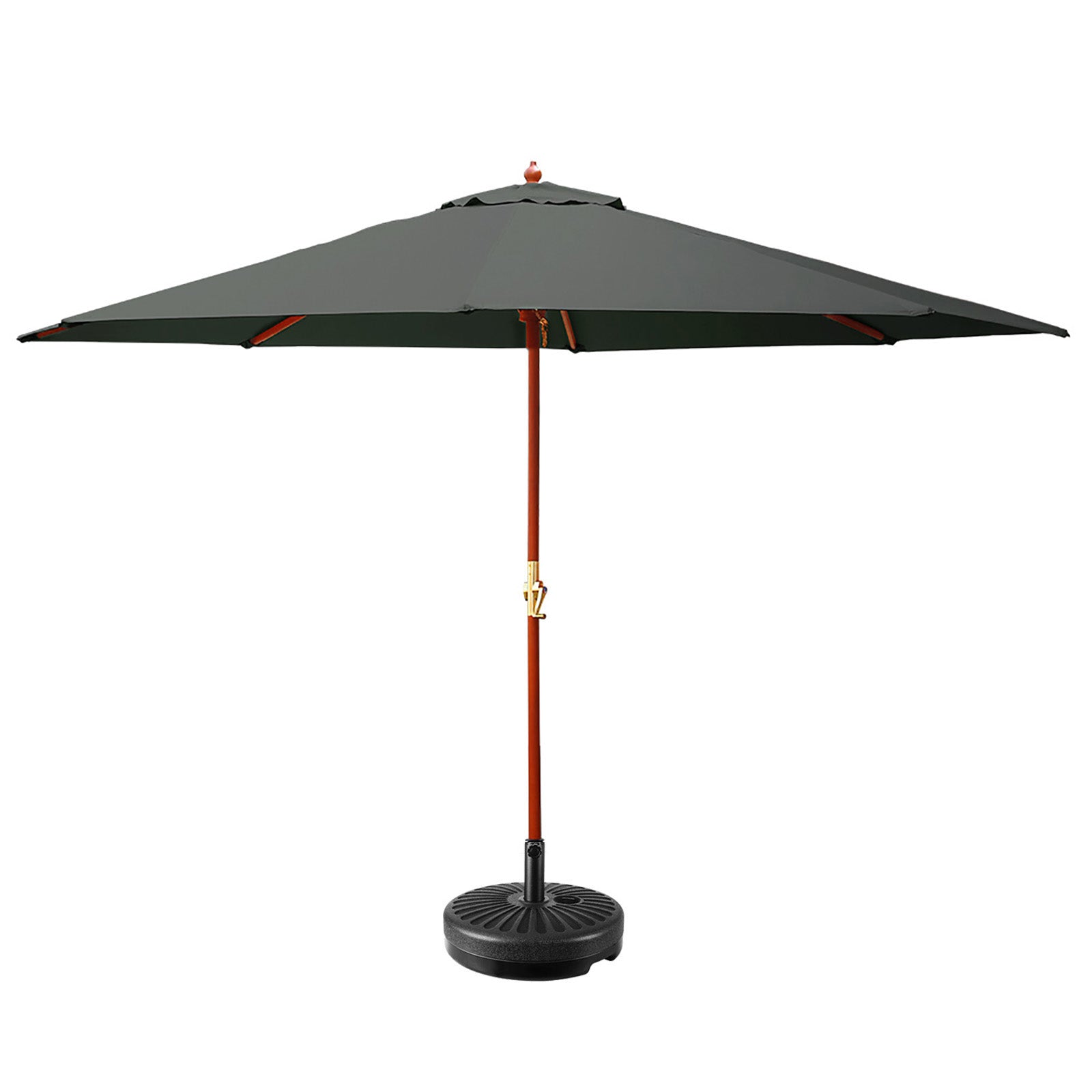 Umbrellas & Sunshades: Instahut 3m Outdoor Umbrella w/Base Pole Umbrellas Garden Sun Stand Deck Charcoal