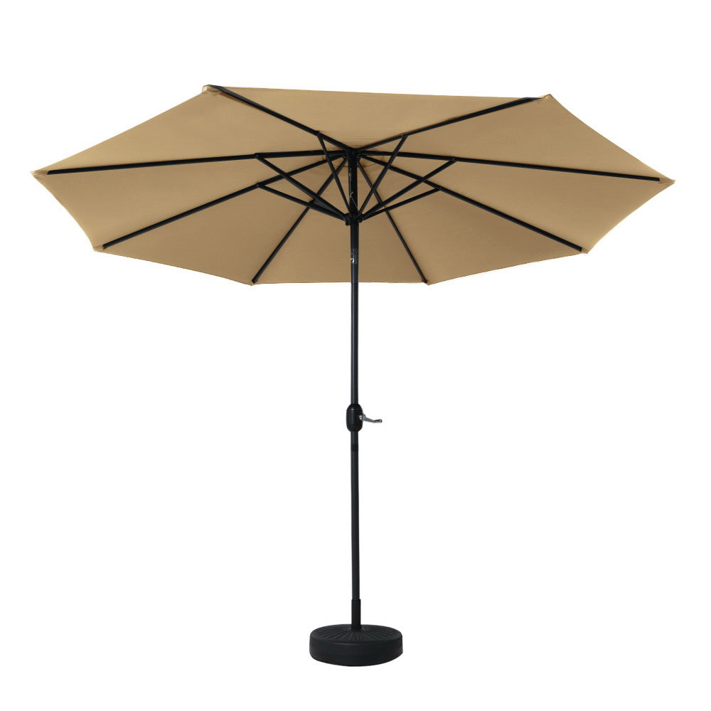 Umbrellas & Sunshades: Instahut 3m Outdoor Umbrella w/Base Pole Tilt Beach Garden Patio Beige