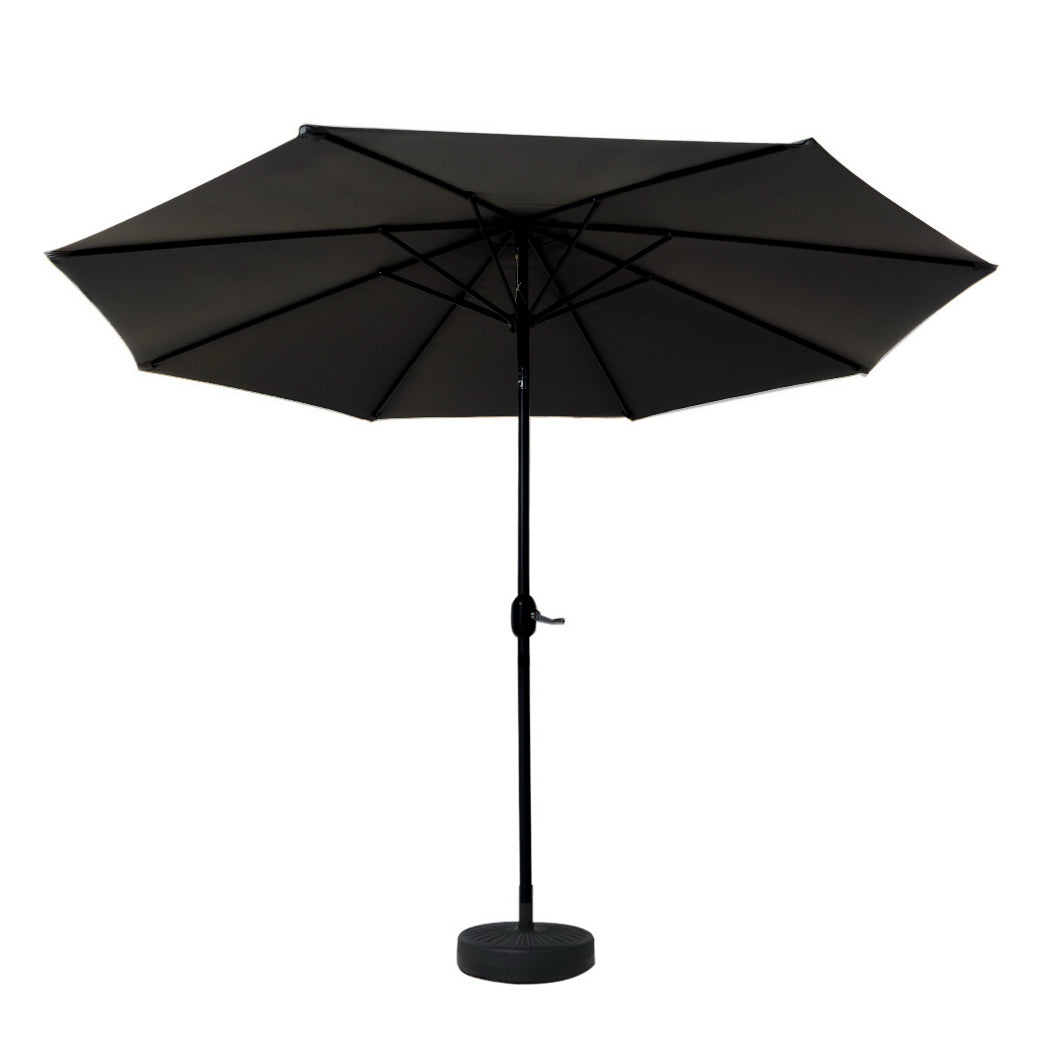 Umbrellas & Sunshades: Instahut Outdoor Umbrella 3m Base Beach Pole Garden Tilt Sun Patio UV Black