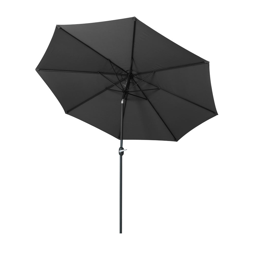 Umbrellas & Sunshades: Instahut 3m Outdoor Umbrella Beach Pole Garden Patio Tilt Black