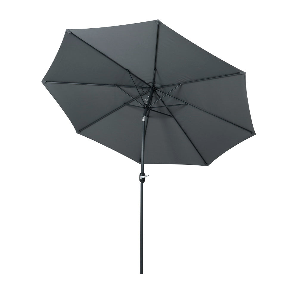 Umbrellas & Sunshades: Instahut 3m Outdoor Umbrella Beach Pole Garden Patio Tilt Charcoal