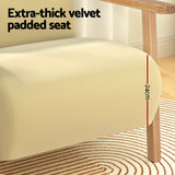 Arm Chairs & Recliners: Artiss Armchair Velvet Yellow Olie