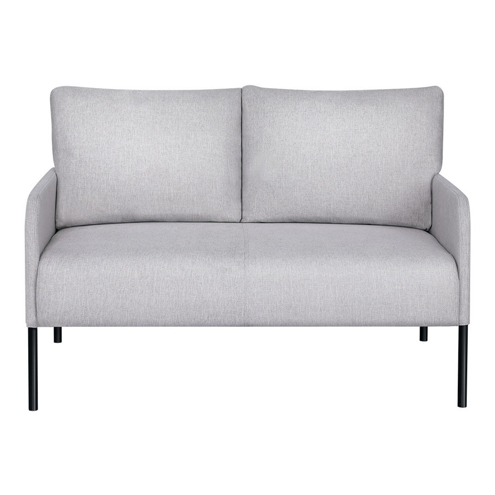 Arm Chairs & Recliners: Artiss Armchair 2-Seater Sofa Pillow Linen Grey