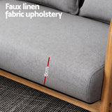 Arm Chairs & Recliners: Artiss Armchair 2-seater Loveseat Fabric Grey