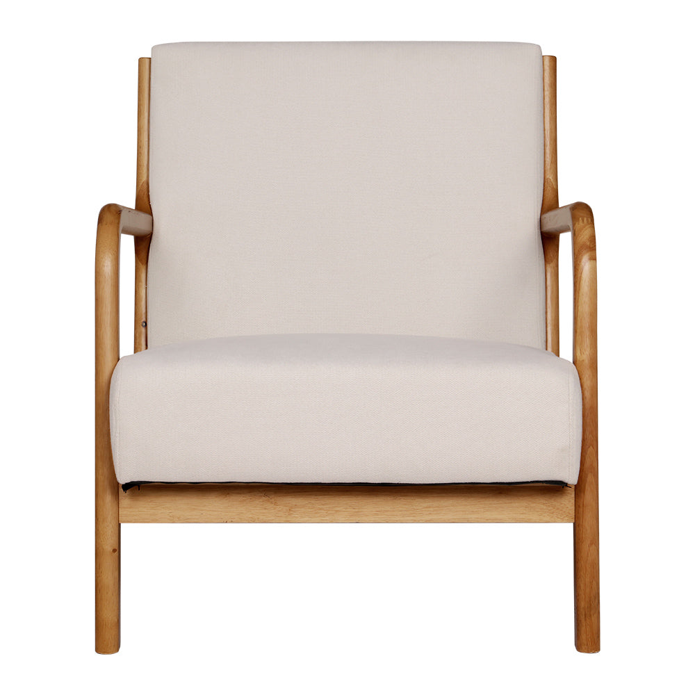 Arm Chairs & Recliners: Artiss Armchair Fabric Beige Olive