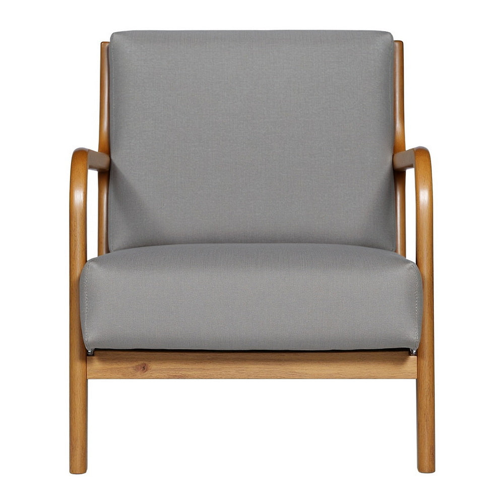 Arm Chairs & Recliners: Artiss Armchair Fabric Light Grey