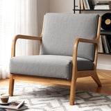 Arm Chairs & Recliners: Artiss Armchair Fabric Light Grey