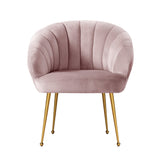 Arm Chairs & Recliners: Artiss Armchair Velvet Pink Eloise