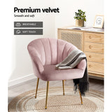 Arm Chairs & Recliners: Artiss Armchair Velvet Pink Eloise