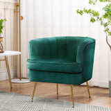 Artiss Armchair Velvet Green Norvia