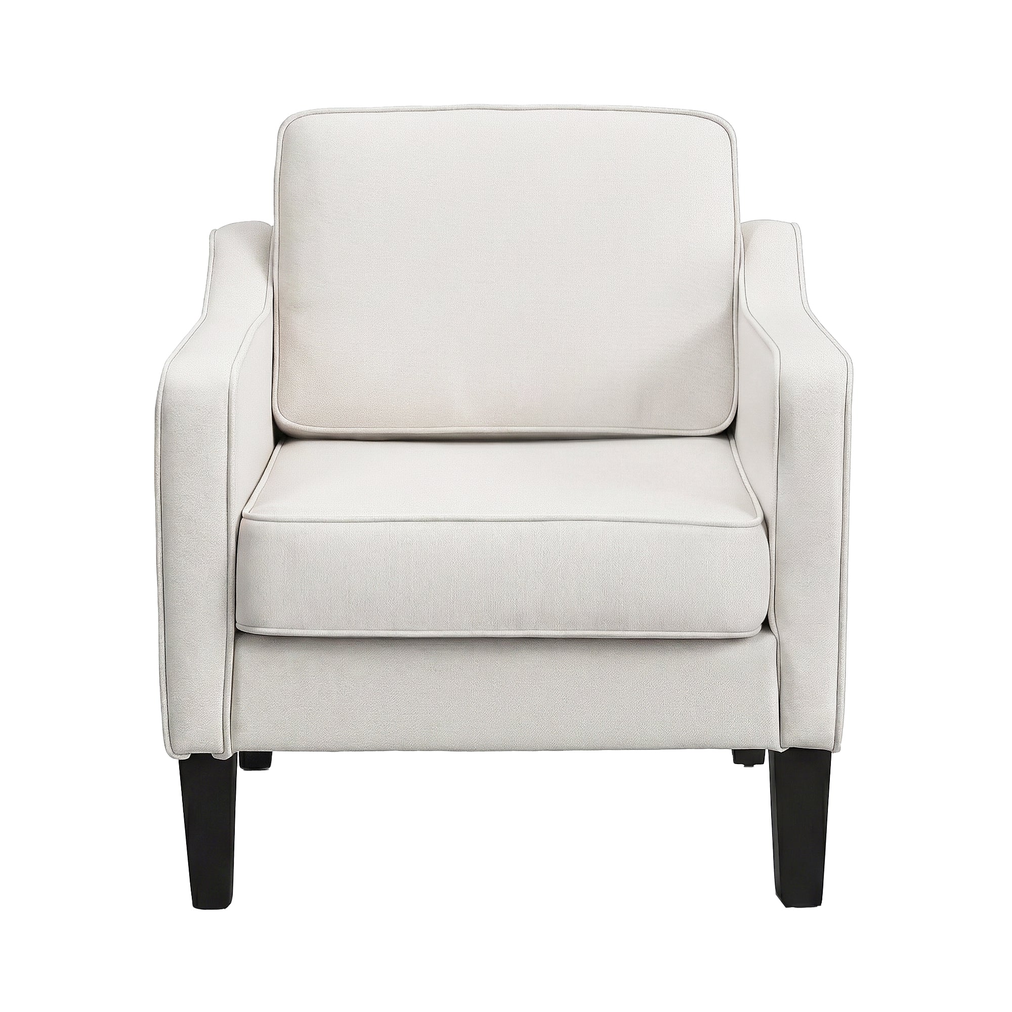 Arm Chairs & Recliners: Artiss Armchair Lounge Accent Chair Linen Fabric Beige
