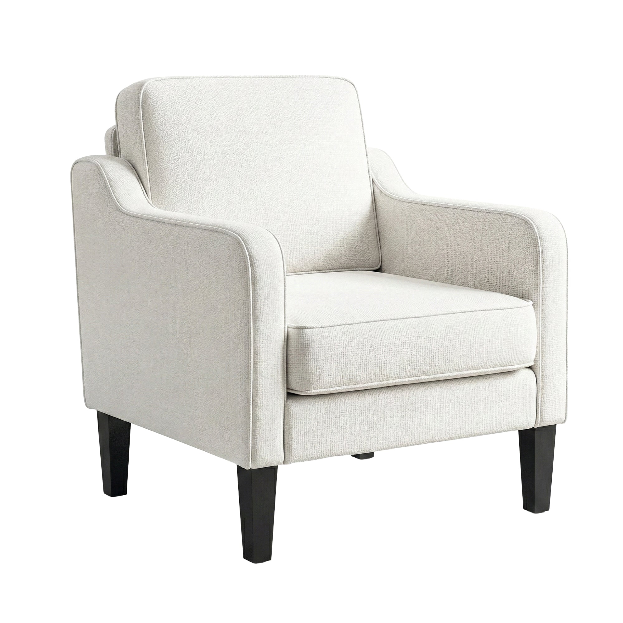 Arm Chairs & Recliners: Artiss Armchair Lounge Accent Chair Linen Fabric Beige