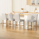 Massage Chairs: Artiss 4x Bar Stools Linen Upholstered Chairs