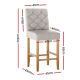 Massage Chairs: Artiss 4x Bar Stools Linen Upholstered Chairs