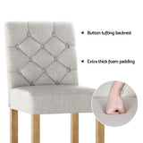 Massage Chairs: Artiss 4x Bar Stools Linen Upholstered Chairs
