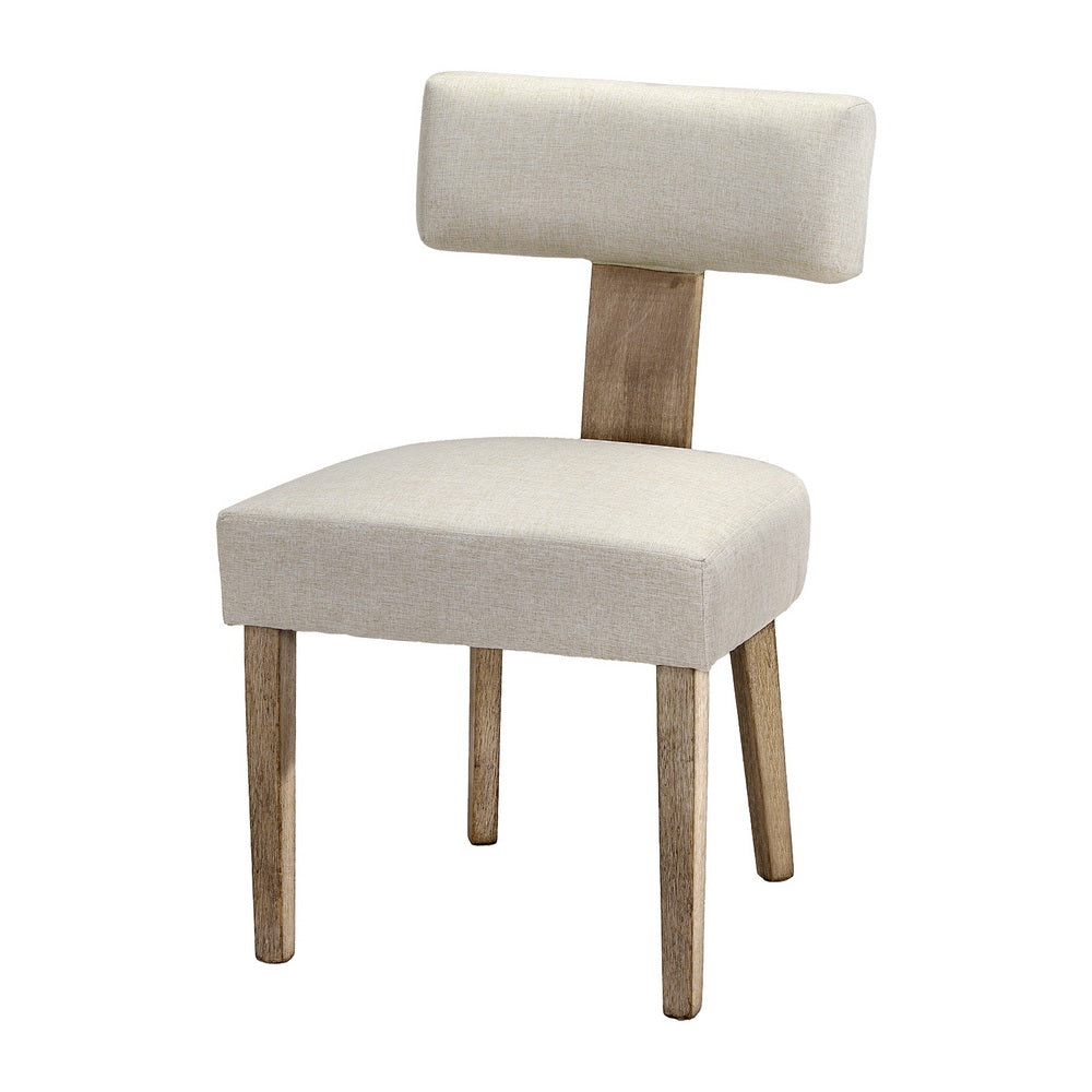 Kitchen & Dining Chairs: Artiss Dining Chairs Set of 4 Linen Fabric Wooden Beige