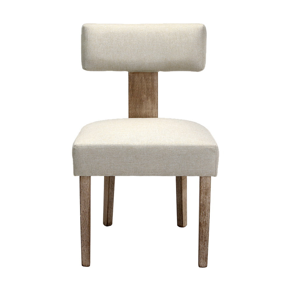 Kitchen & Dining Chairs: Artiss Dining Chairs Set of 4 Linen Fabric Wooden Beige