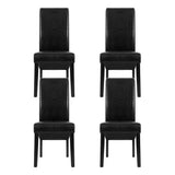 Kitchen & Dining Chairs: Artiss Dining Chairs Set of 2 Leather Parsons Chair Black
