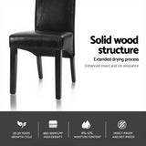 Kitchen & Dining Chairs: Artiss Dining Chairs Set of 2 Leather Parsons Chair Black