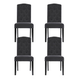 Artiss Dining Chairs Set of 4 Linen Parsons Chair Dark Grey