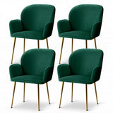 Kitchen & Dining Chairs: Artiss Dining Chairs Set of 4 Velvet Armchair Green