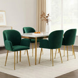 Kitchen & Dining Chairs: Artiss Dining Chairs Set of 4 Velvet Armchair Green