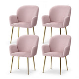 Kitchen & Dining Chairs: Artiss Dining Chairs Set of 4 Velvet Armchair Pink