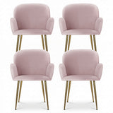 Kitchen & Dining Chairs: Artiss Dining Chairs Set of 4 Velvet Armchair Pink