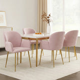 Kitchen & Dining Chairs: Artiss Dining Chairs Set of 4 Velvet Armchair Pink