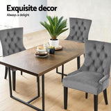 Artiss Dining Chairs Set of 4 Velvet French Provincial Grey