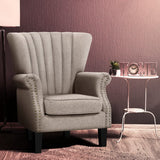Arm Chairs & Recliners: Artiss Armchair Wingback Beige Andrew