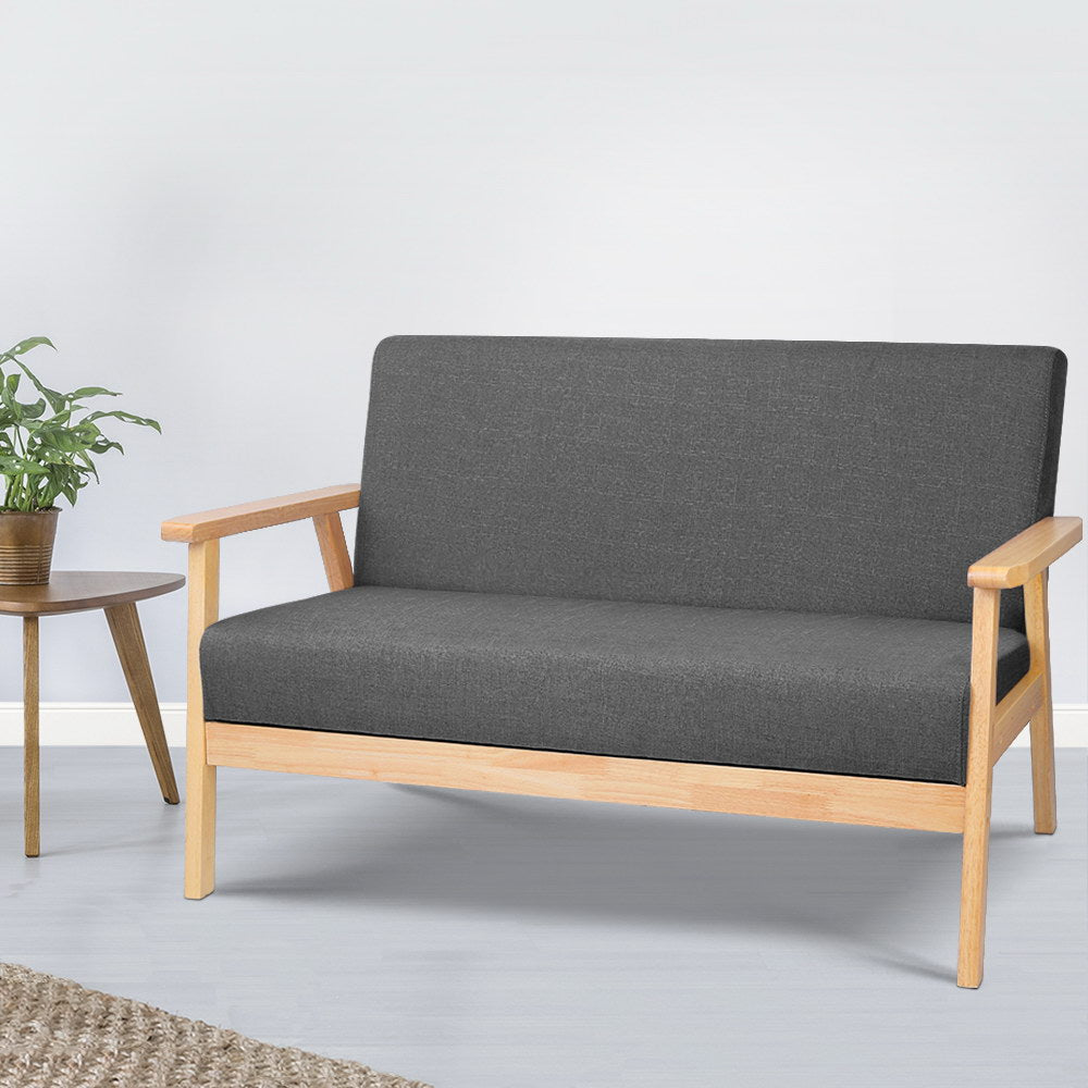 Arm Chairs & Recliners: Artiss 2-Seater Sofa Armchair Skane