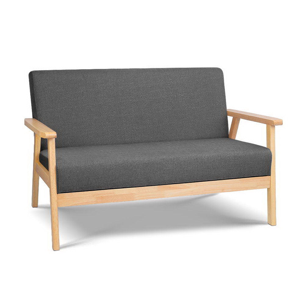 Arm Chairs & Recliners: Artiss 2-Seater Sofa Armchair Skane