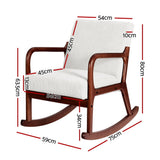 Arm Chairs & Recliners: Artiss Rocking Armchair Nursing Chair Corduroy Beige