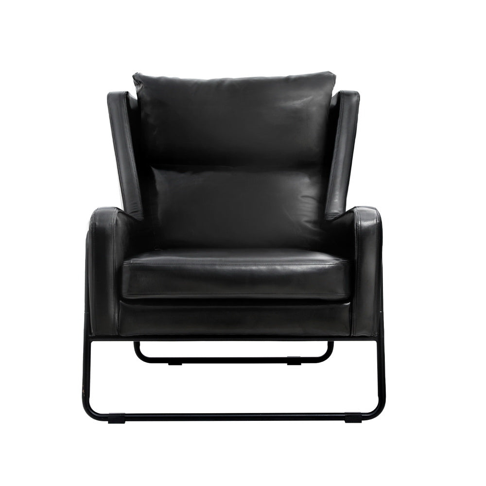 Arm Chairs & Recliners: Artiss Armchair Accent Chair PU Leather Wingback Black