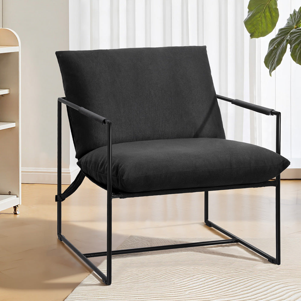 Arm Chairs & Recliners: Artiss Armchair Lounge Chair Sling Black