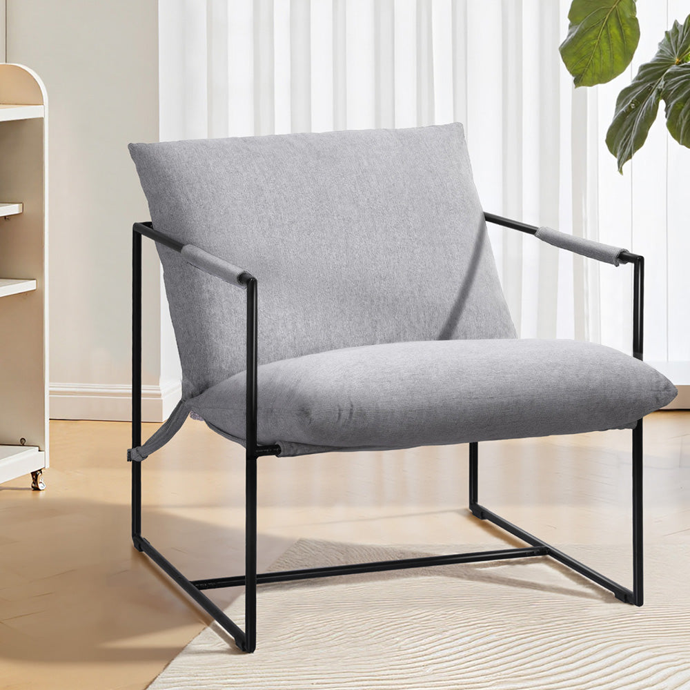 Arm Chairs & Recliners: Artiss Armchair Lounge Chair Sling Grey