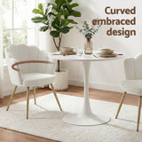 Arm Chairs & Recliners: Artiss Armchair Teddy Fleece White Callista