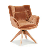 Arm Chairs & Recliners: Artiss Swivel Chair Armchair Nursing Velvet Brown