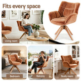 Arm Chairs & Recliners: Artiss Swivel Chair Armchair Nursing Velvet Brown