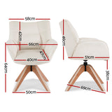 Arm Chairs & Recliners: Artiss Swivel Chair Armchair Nursing Velvet White