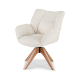Arm Chairs & Recliners: Artiss Swivel Chair Armchair Nursing Velvet White