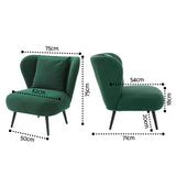 Arm Chairs & Recliners: Artiss Armchair Accent Chair Lounge Tub Sofa Couch Corduroy Velvet Green