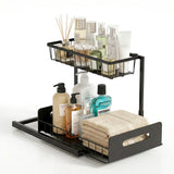 Bathroom Cabinets, Cupboards & Storage: Artiss Under Sink Organizer Storage L Shape 1 Pull Out Drawers Kitchen Cabinet Shelf