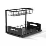 Bathroom Cabinets, Cupboards & Storage: Artiss Under Sink Organizer Storage L Shape 1 Pull Out Drawers Kitchen Cabinet Shelf