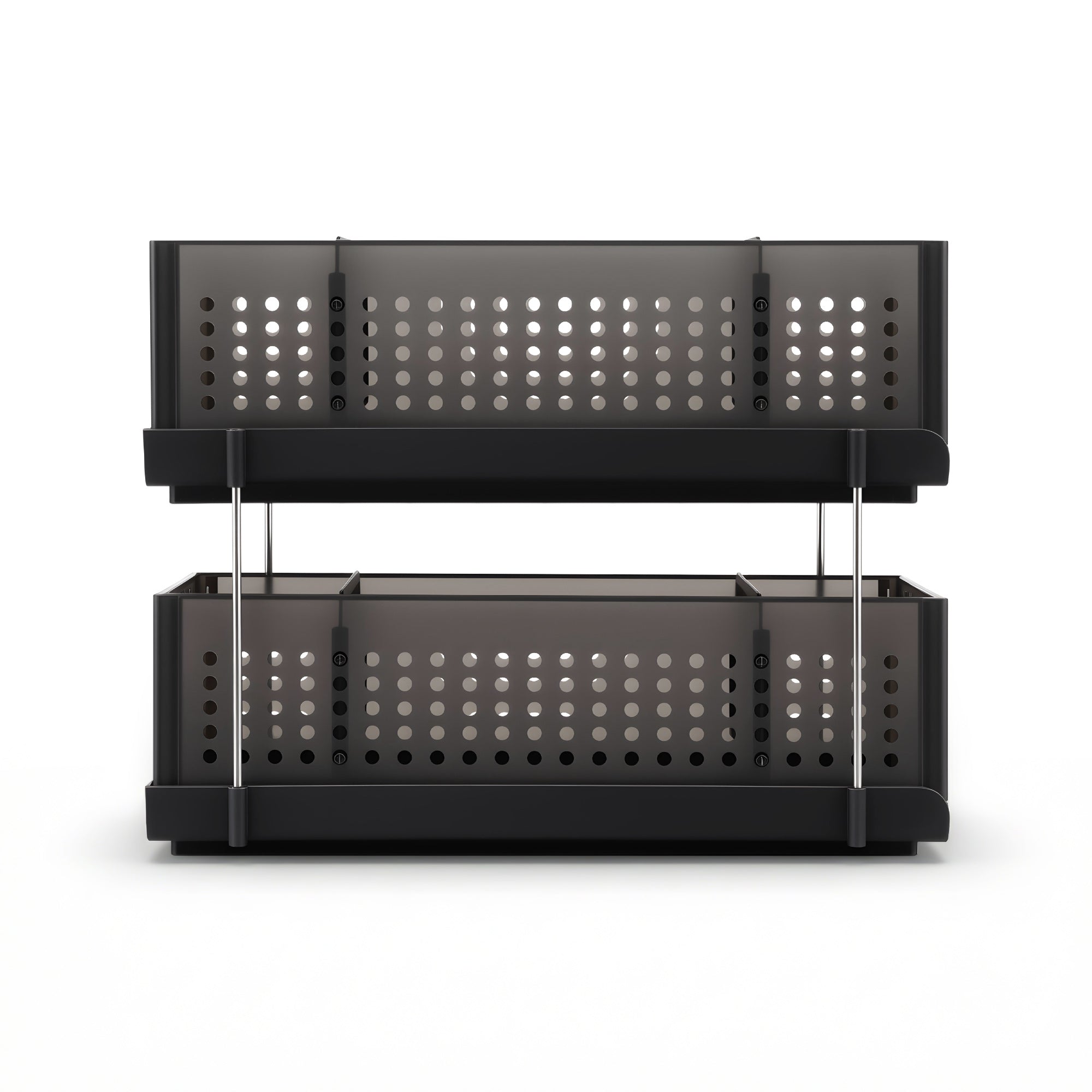 Bathroom Cabinets, Cupboards & Storage: Artiss Under Sink Organizer 2 Tier Pull Out Drawer with Removable Baskets & Divider