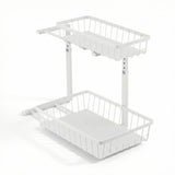 Kitchen & Dining Trolleys: Artiss Under Sink Organizer Storage with 2 Slide Out Drawers 5 Adjustable Height Bathroom Kitchen Cabinet