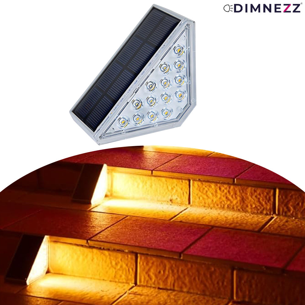 Other Outdoor Lights: Dimnezz Solar Warm White Triangle Step Lights