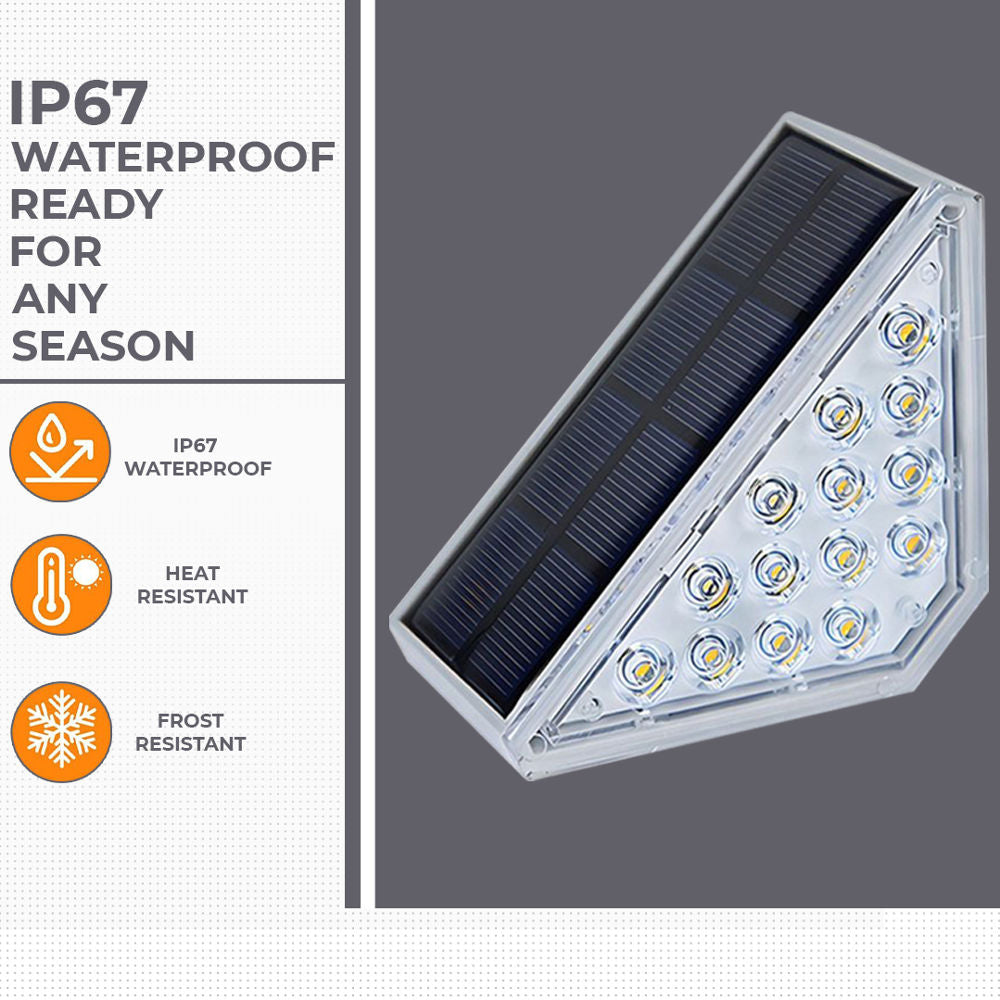 Other Outdoor Lights: Dimnezz Solar Warm White Triangle Step Lights