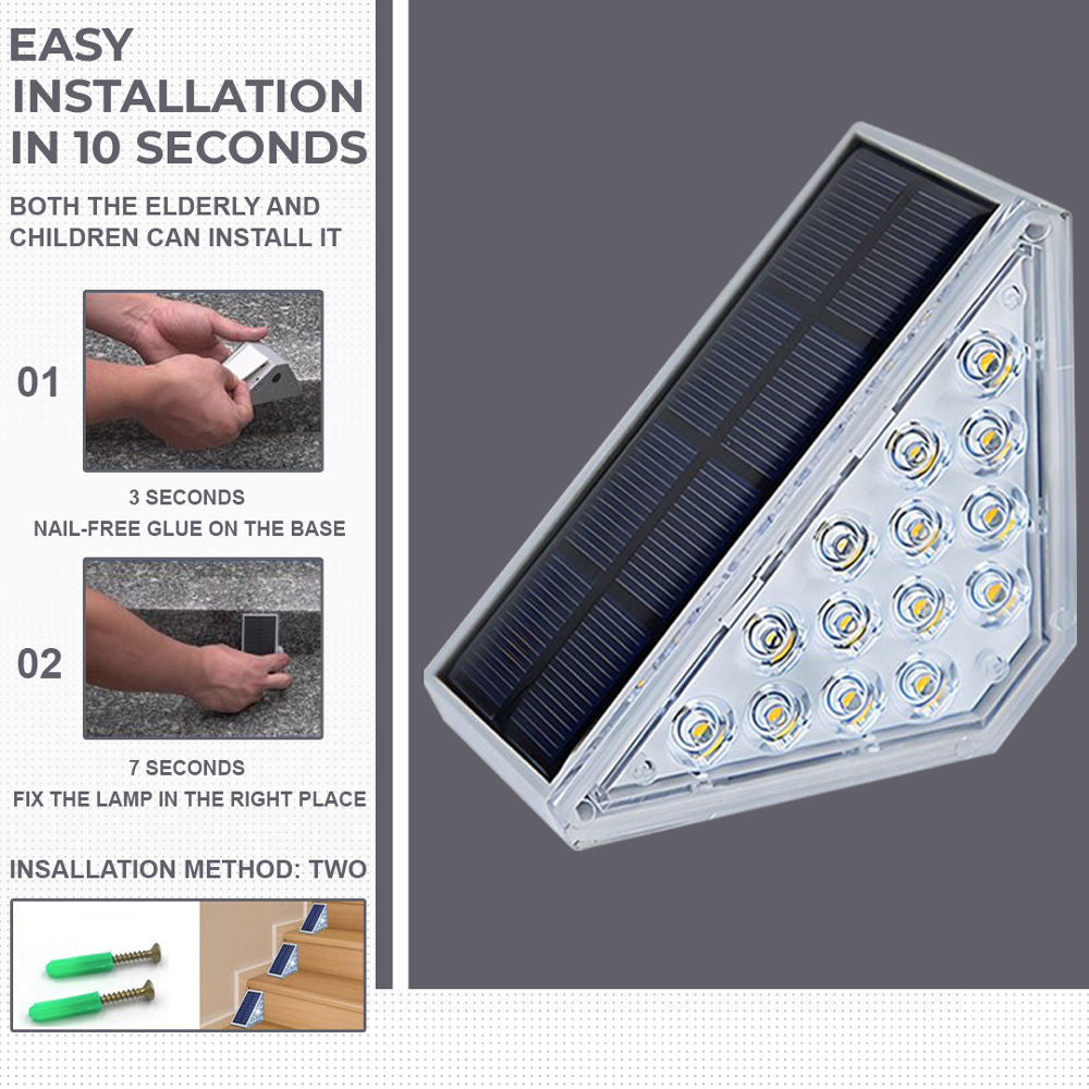 Other Outdoor Lights: Dimnezz Solar Warm White Triangle Step Lights